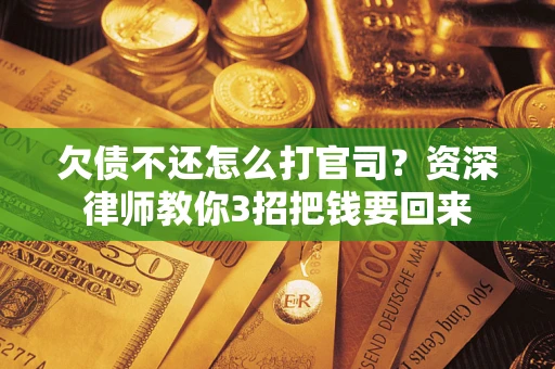 武汉欠债不还怎么打官司？资深律师教你3招把钱要回来