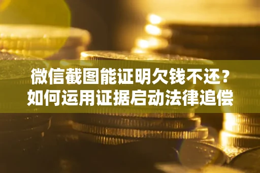 武汉微信截图能证明欠钱不还？如何运用证据启动法律追偿程序？