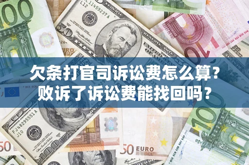 武汉欠条打官司诉讼费怎么算？败诉了诉讼费能找回吗？