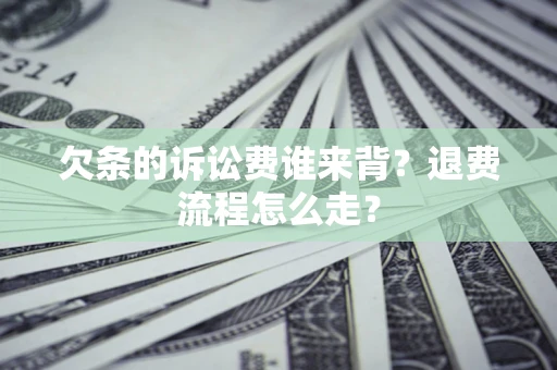 武汉欠条的诉讼费谁来背？退费流程怎么走？